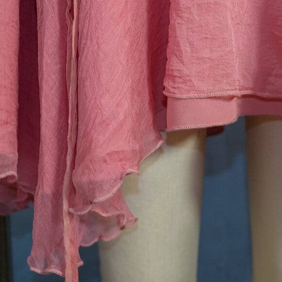 Julia Silk Pink Ombre Halter Mini Dress - Small - Picture 9 of 10